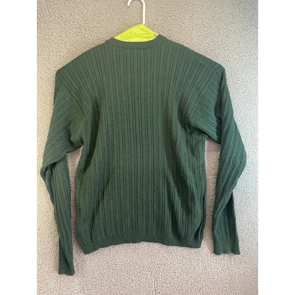 Chaps Ralph Lauren Sweater Mens X-Large Pullover Cotton Knit Crew Neck‎ Green